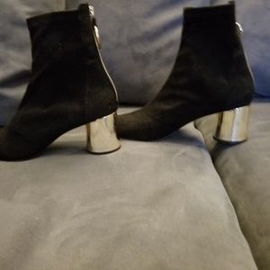 Black Gold Heeled Bootie
